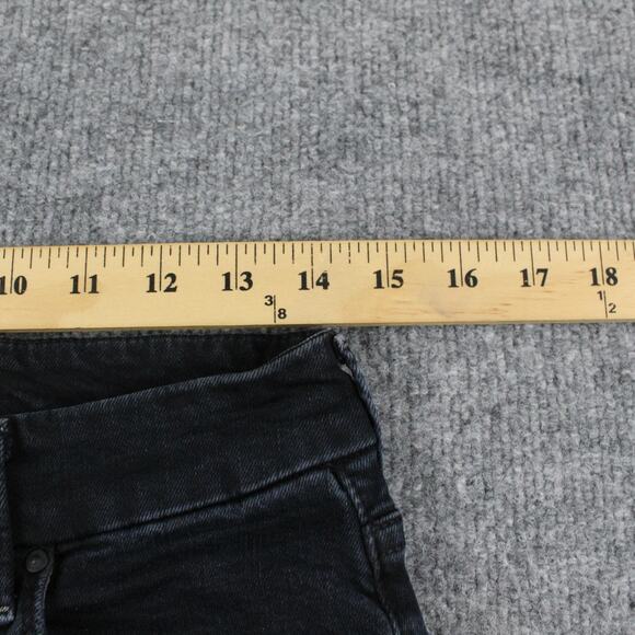 Mother Jeans Women 28 The Roller Fray Wide Leg Night in Venice Black Casual Chic - Picture 11 of 16